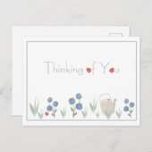 ダスティブルーウォーター考えカラーフローラ ポストカード (正面/裏面)