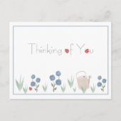 ダスティブルーウォーター考えカラーフローラ ポストカード (正面)