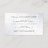 ダスティブルーウォーター色のフローラ結婚の詳細 エンクロージャーカード (裏面)