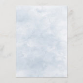 ダスティブルーウォーター色のフローラ結婚の詳細 エンクロージャーカード (裏面)