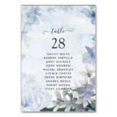 ダスティブルーウォーター色のフローラ結婚ズ テーブルナンバー (正面)