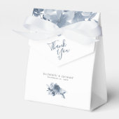 ダスティブルーウォーター色のフローラ結婚ズ フェイバーボックス (正面サイド)