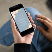 ダスティブルーウォーター色のフローラ結婚ズ 招待状