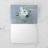 ダスティブルーウォーター色ブライダルシャワーありがとう カード (内部)