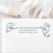 ダスティブルーウォーター色ユーカリ葉ス ラベル (インサイチュ)