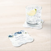 ダスティブルーウォーター色救フローラの日付 ペーパーコースター (インサイチュ)