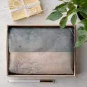 ダスティブルーエテリアール自然植物学背景 薄葉紙 (ギフト)