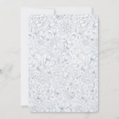 ダスティブルーエレガンスチューリップ&キク 招待状 (裏面)