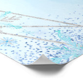 ダスティブルーエレガントウィンターキンチェニェラウェルカムサイン ポスター (角)