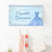 ダスティブルーエレガントウィンタースノーフレークキンセアニラ 横断幕 (インサイチュ)