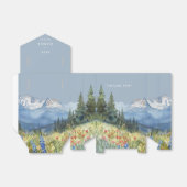 ダスティブルーエレガントウォーターカラーマウン結婚テン フェイバーボックス (折り畳みなし)