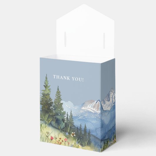 ダスティブルーエレガントウォーターカラーマウン結婚テン フェイバーボックス (オープン)