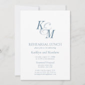 ダスティブルーエレガントクラシックリハーサルランチ 招待状 (正面)