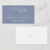 ダスティブルーエレガントスクリプト エンクロージャーカード (正面/裏面)
