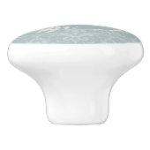 ダスティブルーエレガントダマスクパーソナライズされた セラミックノブ (側面)