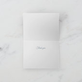 ダスティブルーエレガントダマスク写真サンキューカード サンキューカード (内部)