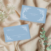 ダスティブルーエレガントテー空白のブル番号座席表 プレイスカード