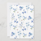 ダスティブルーエレガントパール&プロセッコブライダルシャワー 招待状 (裏面)