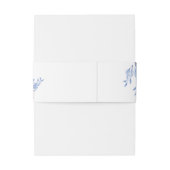 ダスティブルーエレガントピンク結婚フローラ素朴ズインビ 招待状ベリーバンド (裏面例)