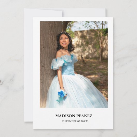 ダスティブルーエレガントフローラバタフライキンセアニェラ 招待状 (裏面)