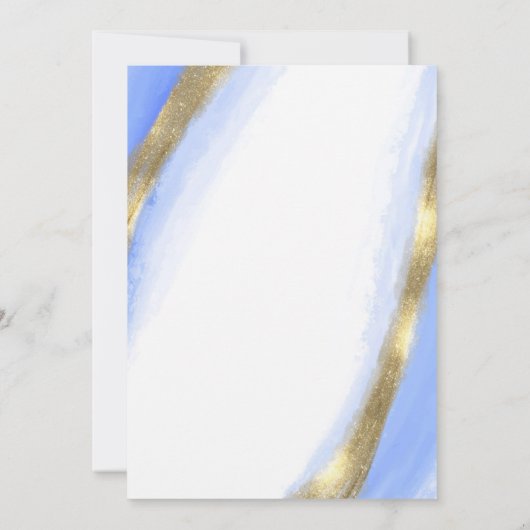 ダスティブルーエレガントフローラバタフライキンセアニェラ 招待状 (裏面)