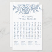 ダスティブルーエレガントフローラ結婚の単語検索 (正面/裏面)