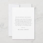 ダスティブルーエレガントフローラ結婚ズ サンキューカード (裏面)