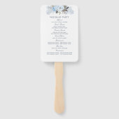 ダスティブルーエレガントフローラ結婚式 プログラム ハンドファン (裏面)