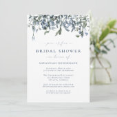 ダスティブルーエレガントブライダルシャワー 招待状 (スタンド正面)