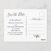 ダスティブルーエレガントユーカリバラ保存日 ポストカード (裏面)