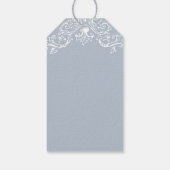 ダスティブルーエレガントヴィンテージスクリプト ギフトタグ (裏面)