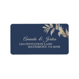 ダスティブルーオータムボホウェディングRSVP住所 シール