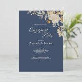 ダスティブルーオータムボホ婚約パーティ招待状 招待状 (スタンド正面)