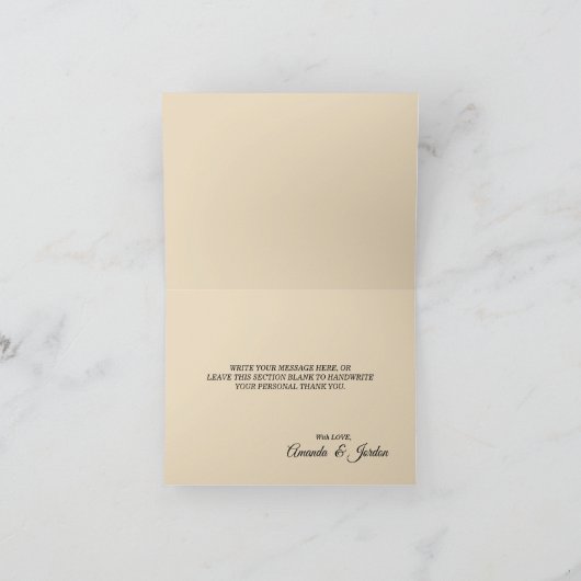 ダスティブルーオータムボホ結婚のサンキューカード サンキューカード (内部)