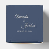 ダスティブルーオータムボホ結婚のスクエアフェイスボックス フェイバーボックス (上部)