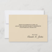 ダスティブルーオータムボホ結婚の感謝フラットカード サンキューカード (裏面)