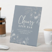 ダスティブルーオープンバーペデスタルサイン 台座サイン (インサイチュ)