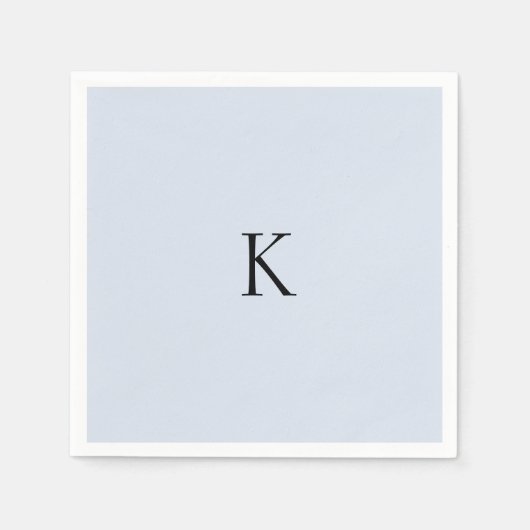 ダスティブルーカスタムイニシャルナプキンス スタンダードカクテルナプキン (正面)