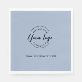 ダスティブルーカスタムビジネス会社のロゴのウェブサイト スタンダードランチョンナプキン
