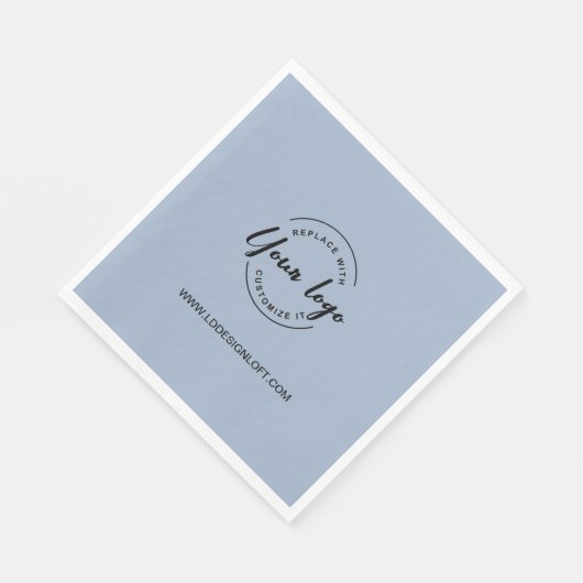 ダスティブルーカスタムビジネス会社のロゴのウェブサイト スタンダードランチョンナプキン (角)