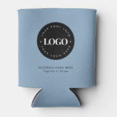 ダスティブルーカスタムビジネス会社ロゴ文字 缶クーラー (正面)