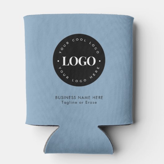 ダスティブルーカスタムビジネス会社ロゴ文字 缶クーラー (裏面)