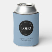 ダスティブルーカスタムビジネス会社ロゴ文字 缶クーラー (缶裏面)