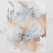 ダスティブルーカッパー金ゴールド花崗岩スクラップブック紙 (正面/裏面)