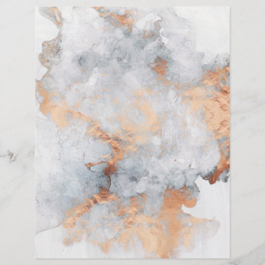 ダスティブルーカッパー金ゴールド花崗岩スクラップブック紙 (正面)