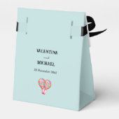 ダスティブルーカラフルフローラフェスタメキシ結婚カン フェイバーボックス (裏面サイド)