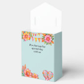 ダスティブルーカラフルフローラフェスタメキシ結婚カン フェイバーボックス (オープン)