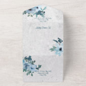 ダスティブルーカントリーフローラQRコード オールインワン招待状 (外側)