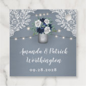 ダスティブルーカントリーホワイトレースメイソンジャー結婚ズ フェイバータグ (裏面)