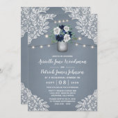 ダスティブルーカントリーレースメイスンジャールリハーサルディナー 招待状 (正面/裏面)